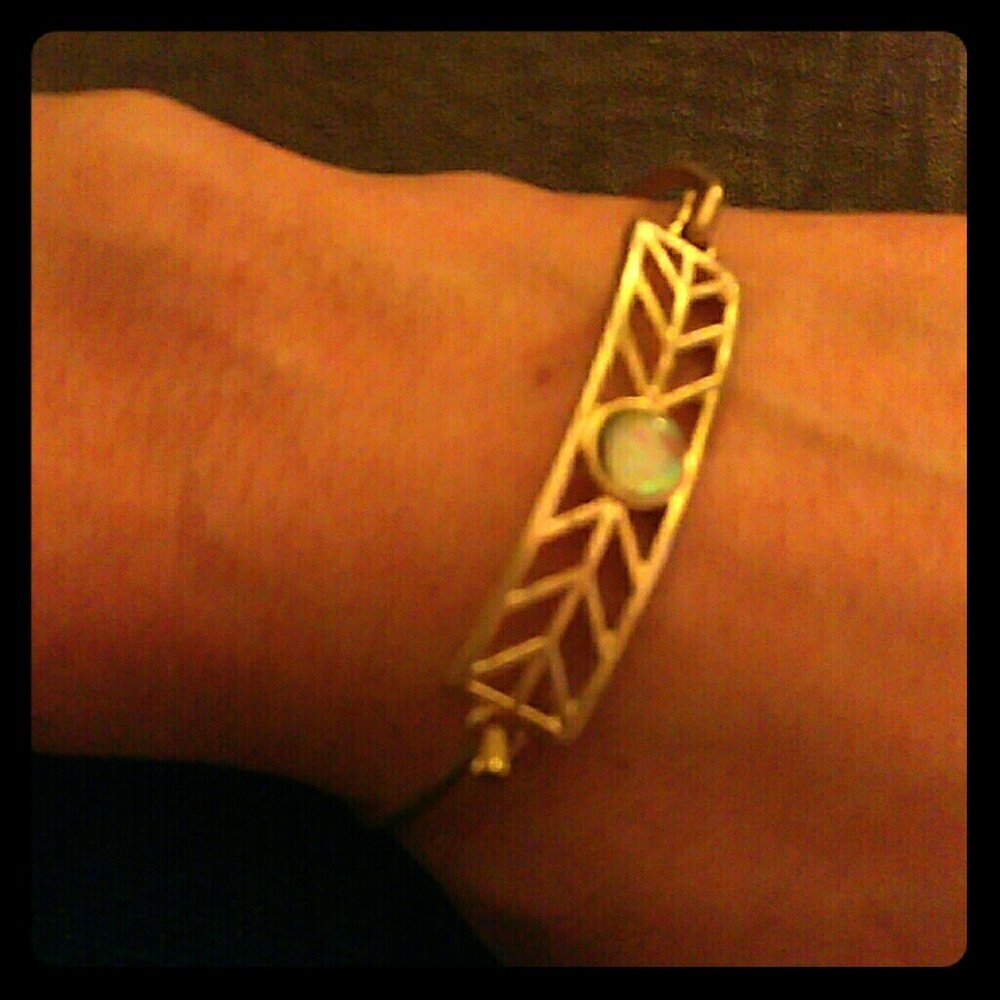 Opal and gold plated bracelet